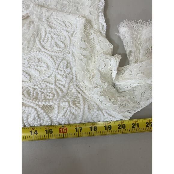 Romance Cottagecore Prairie Lace 3D Embroidery Floral Top L Regency Fairy Dainty - Picture 9 of 16